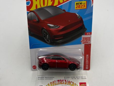 2023 Hot Wheels #37 Red Edition Tesla Model Y 150B Cheap