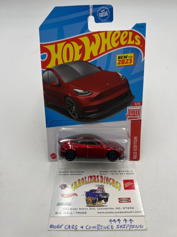 2023 Hot Wheels #37 Red Edition Tesla Model Y 150B Cheap