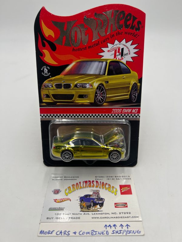 Hot Wheels RLC 2006 BMW M3 Gold #4767 20000 W  Protector Discount