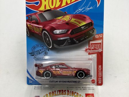 2020 Hot Wheels Red Edition #222 Custom 18 Ford Mustang GT Target red edition 150A Online now