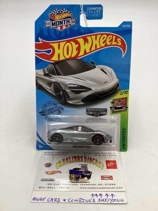 2019 Hot wheels#221  McLaren 720S Zamac #14 147G Sale