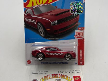 2022 Hot Wheels #198 Red Edition 18 Dodge Challenger SRT Demon Factory Sealed 150A Supply