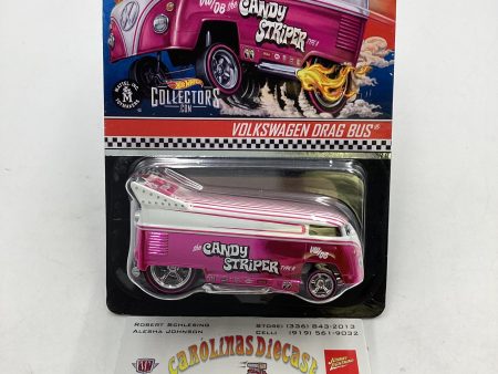 Hot wheels Redline club Volkswagen Drag Bus Candy Striper Silver Emblem 19276 20000 with protector Cheap