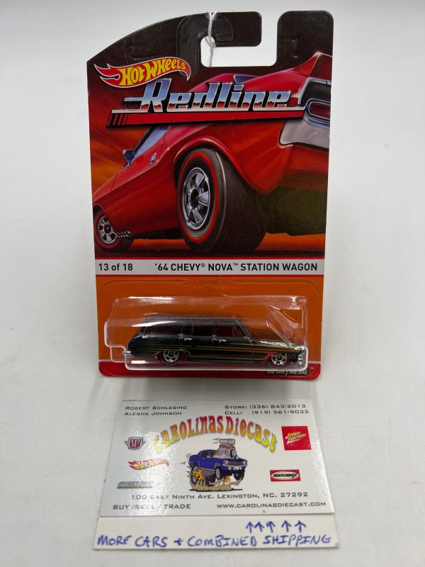 Hot Wheels 2016 Redline Series 64 Chevy Nova Station Wagon #13 158C Cheap