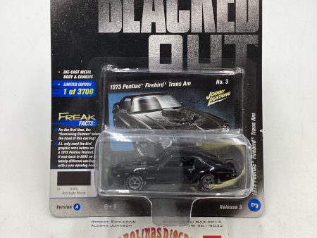 Johnny Lightning Blacked Out 1973 Pontiac Firebird Trans Am 191D Online Hot Sale