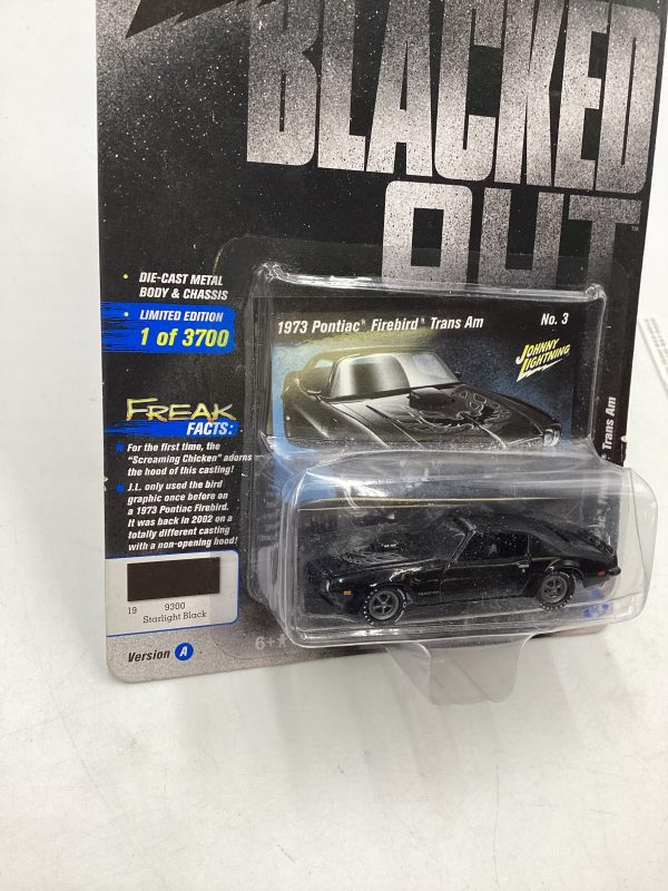 Johnny Lightning Blacked Out 1973 Pontiac Firebird Trans Am 191D Online Hot Sale