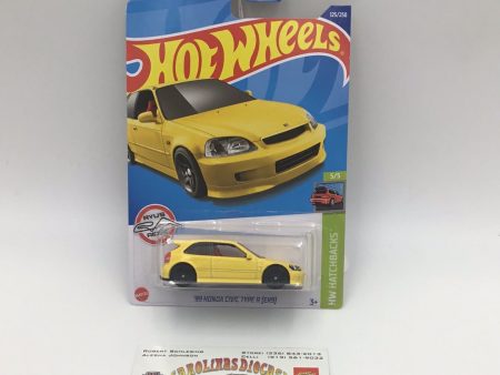 2022 Hot Wheels #125 99 Honda Civic Type R EK9 Yellow 77B For Discount