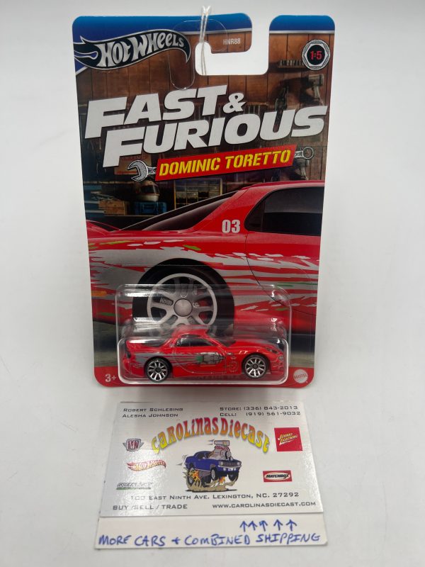 2024 Hot Wheels Fast & Furious Dominic Toretto 1995 Mazda RX-7 1 5 159G For Sale