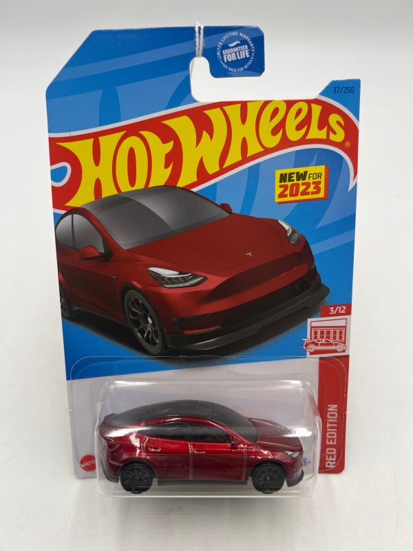 2023 Hot Wheels #37 Red Edition Tesla Model Y 150B Cheap