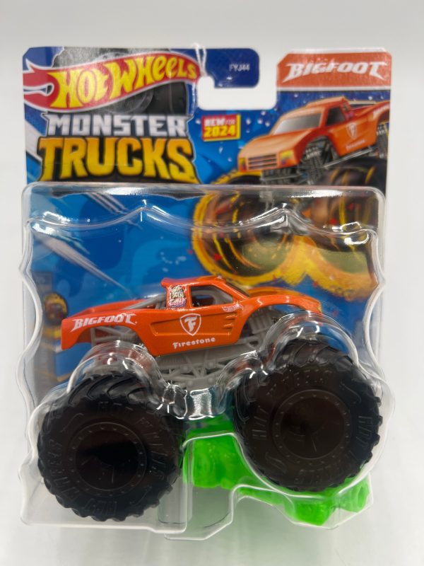 2024 Hot Wheels Monster Trucks Leading Legends 2 5 Bigfoot 134i *Vein on Back Right* For Discount