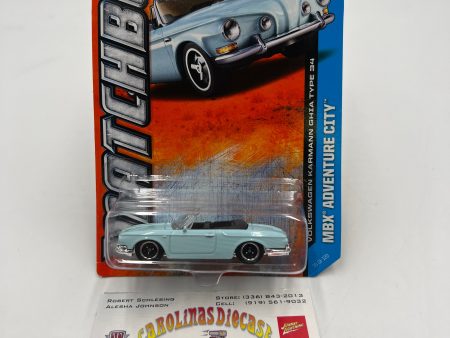 Matchbox #35 2013 MBX Adventure City Volkswagen Karmann Ghia Type 34 Light Blue 95G on Sale