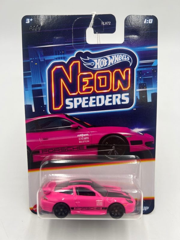 2024 Hot Wheels Neon Speeders 1 8 Porsche 911 GT3 Cup 160O For Cheap