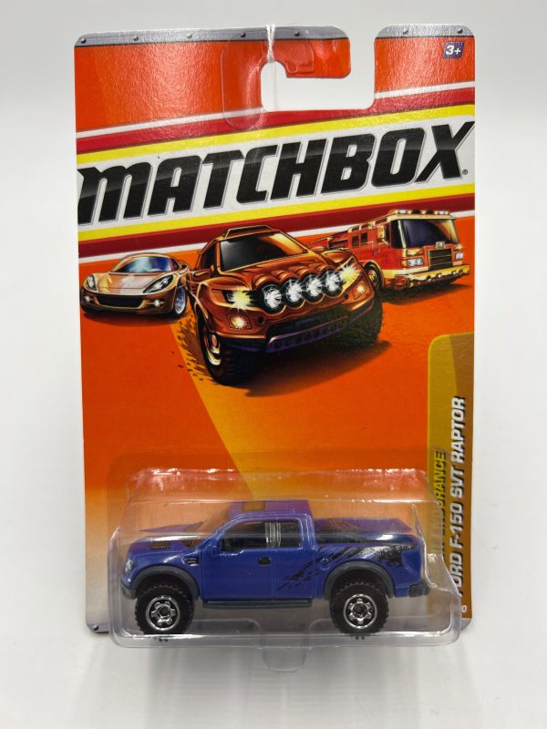 Matchbox #85 Desert Endurance Ford F150 SVT Raptor Blue 30D For Sale