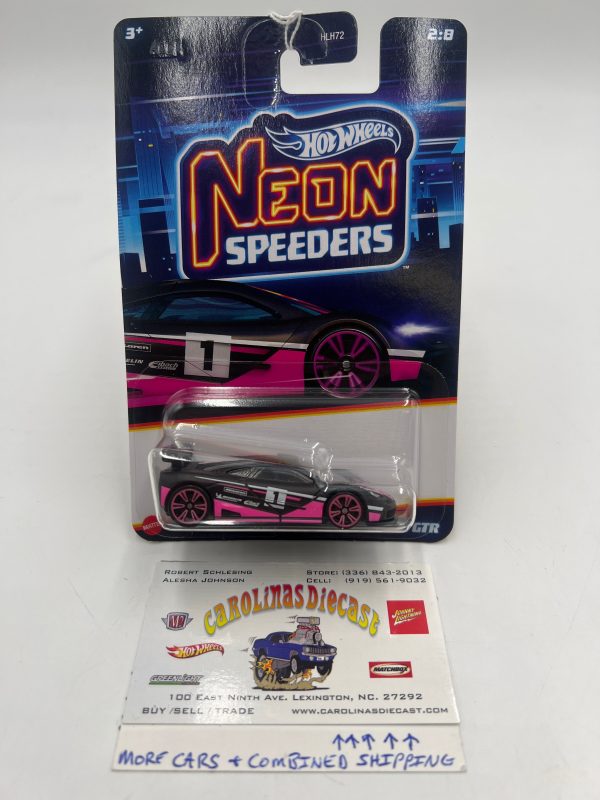 2024 Hot Wheels Neon Speeders 2 8 McLaren F1 GTR 160P on Sale