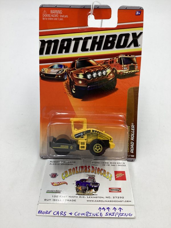 Matchbox #37 Construction Road Roller Yellow 206G Hot on Sale