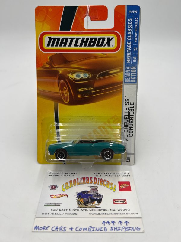 Matchbox #5 Heritage Classics 71 Chevelle SS Convertible Teal 17G Online