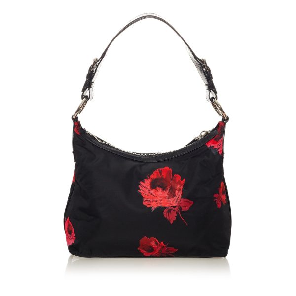 Prada Tessuto Roses Shoulder Bag 27499 For Sale