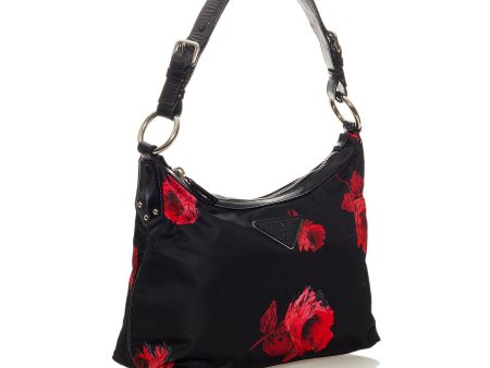 Prada Tessuto Roses Shoulder Bag 27499 For Sale