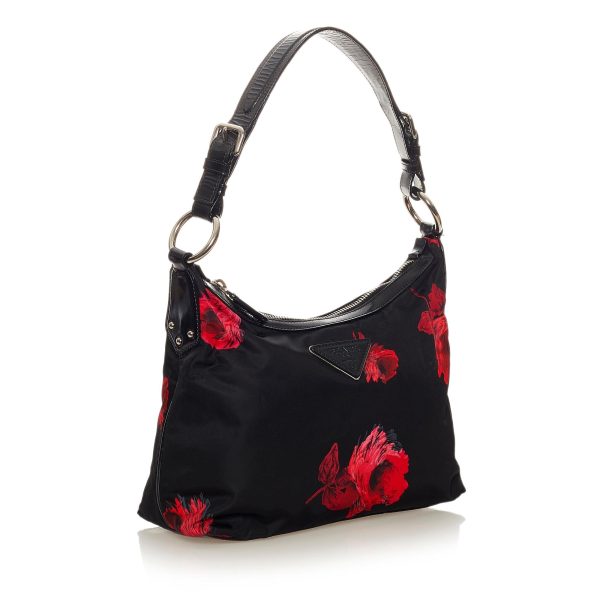 Prada Tessuto Roses Shoulder Bag 27499 For Sale