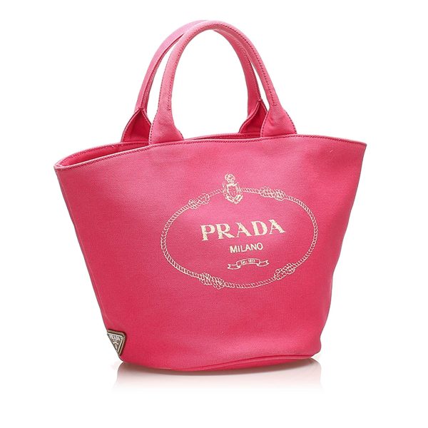 Prada Canapa Logo Canvas Tote Bag 14396 Online now