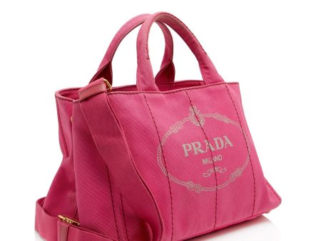 Prada Canapa Logo Shopping Tote TjCWSj For Cheap