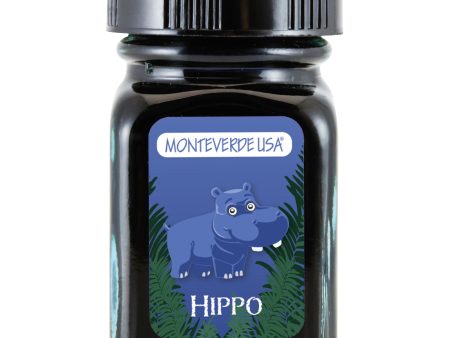 Monteverde Jungle Hippo Ink Bottle, Dark Blue - 30ml Cheap