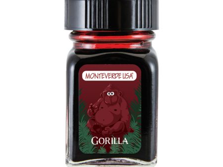 Monteverde Jungle Gorilla Ink Bottle, Burgundy - 30ml For Cheap