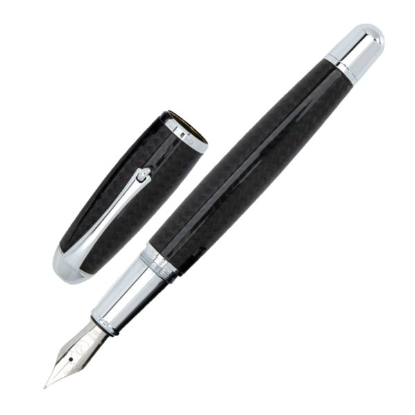 Monteverde Super Mega Carbon Fibre Fountain Pen - Black CT Supply