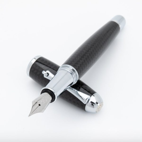 Monteverde Super Mega Carbon Fibre Fountain Pen - Black CT Supply